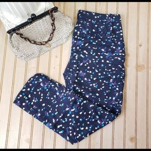 🔴J. Crew Printed Capri Tencel Pants